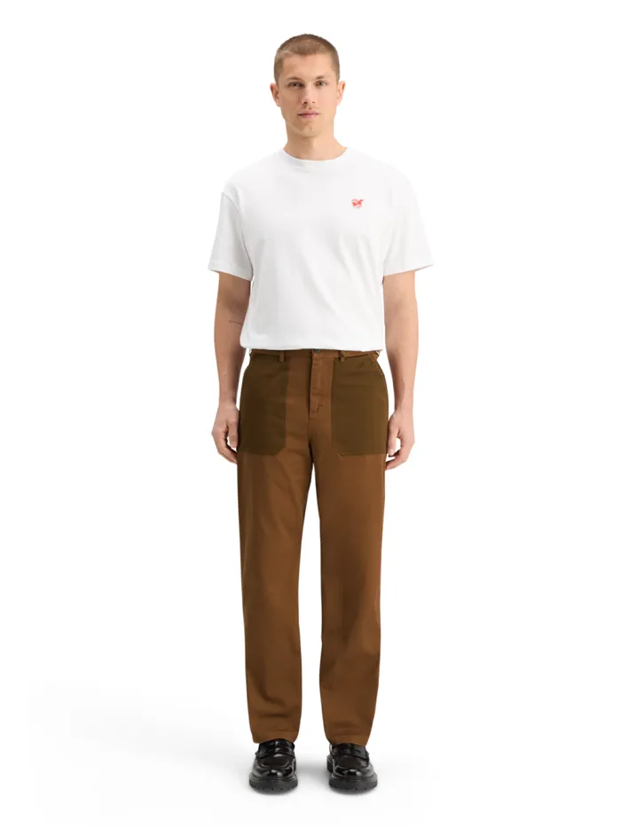 Men JOE JONAS X SCOTCH SODA STRAIGHT FIT TWILL CHINO Bison Scotch and Soda Pants
