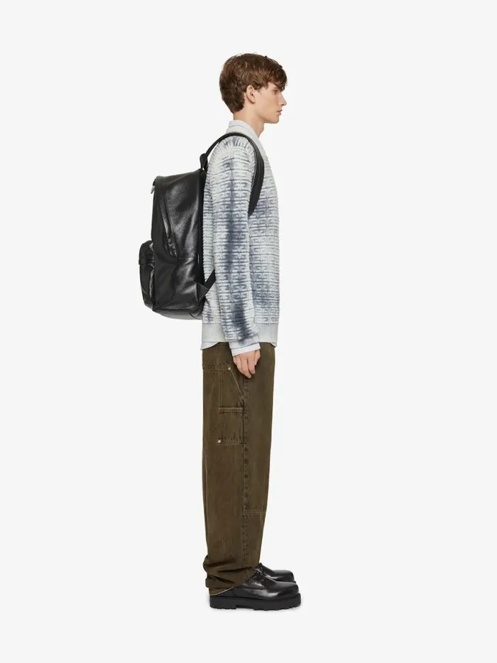 Men Knitwear Givenchy Sweater In 4G Wool With Overdyed Effect Blackwhite