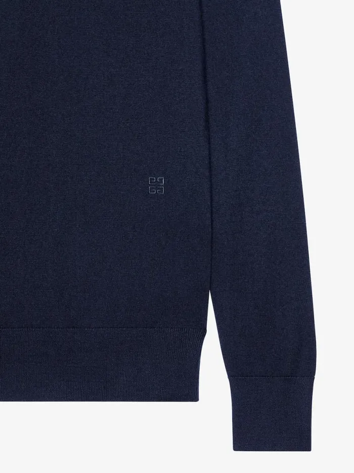 Men Knitwear Givenchy Sweater In Wool And Cashmere Night Blue Men Knitwear Givenchy Sweater In Wool And Cashmere Night Blue