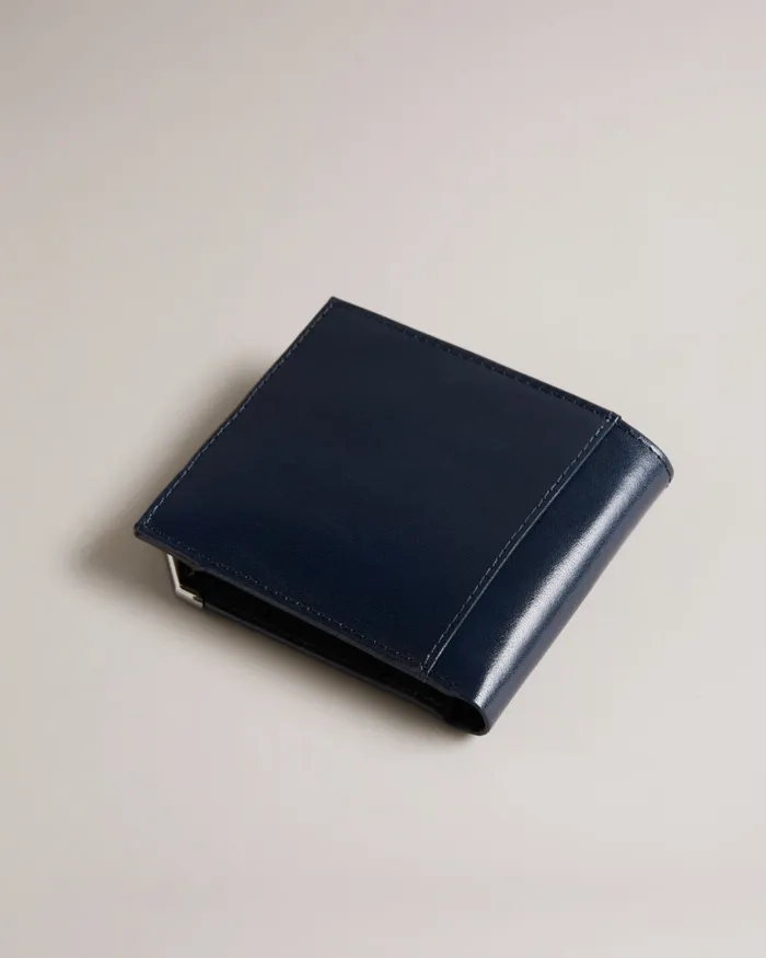 Men KORNERR 8211 Metal Corner Bifold Coin Wallet Navy Ted Baker Wallets and Cardholders