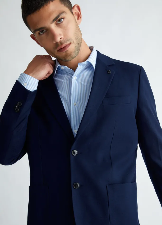 Men Liujo Jackets and Waistcoats Stylish Jacket Dark Blue