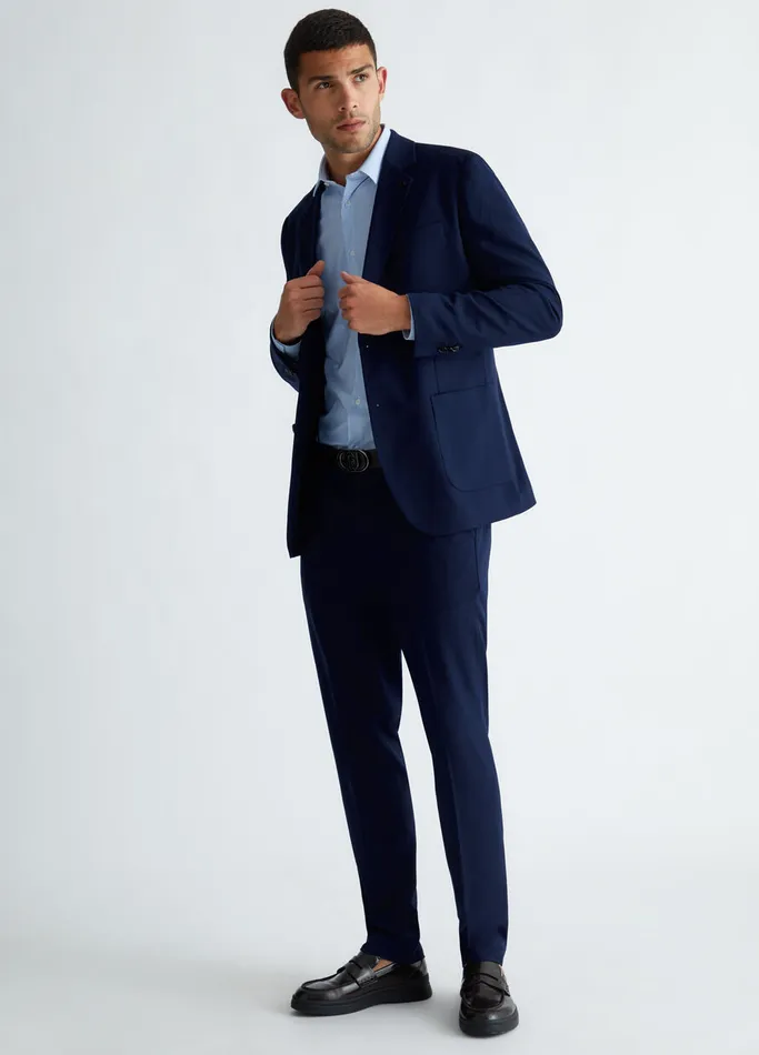 Men Liujo Jackets and Waistcoats Stylish Jacket Dark Blue