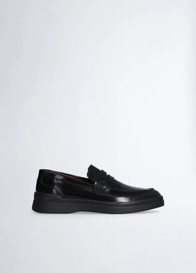 Men Liujo Laceups and Mocassins Leather Loafers Black