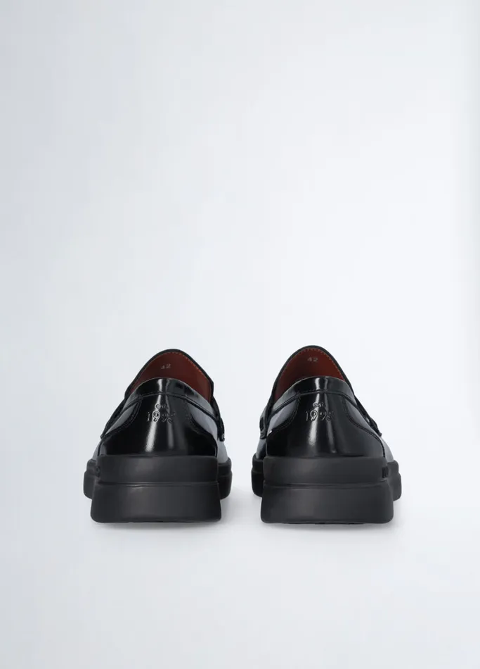 Men Liujo Laceups and Mocassins Leather Loafers Black
