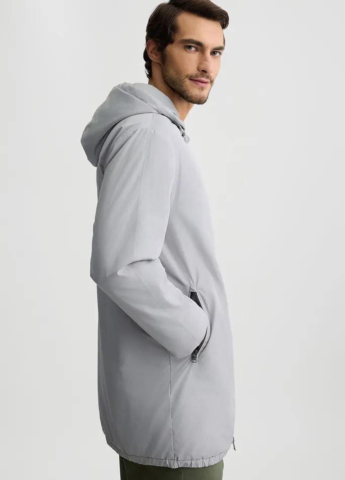 Men Liujo Outerwear Hooded Jacket Offwhite
