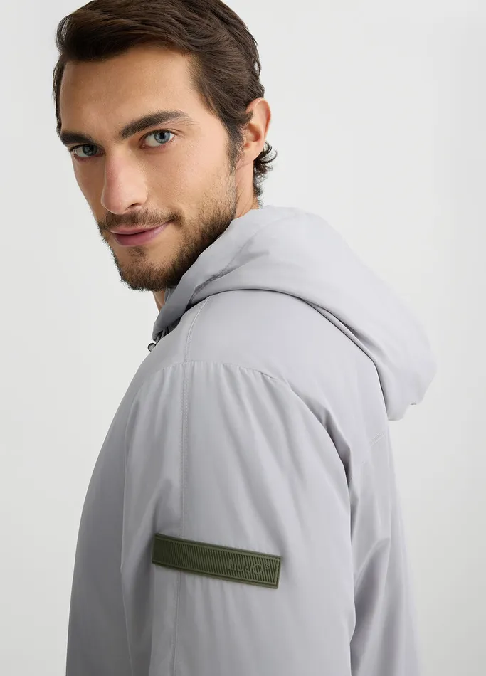 Men Liujo Outerwear Hooded Jacket Offwhite
