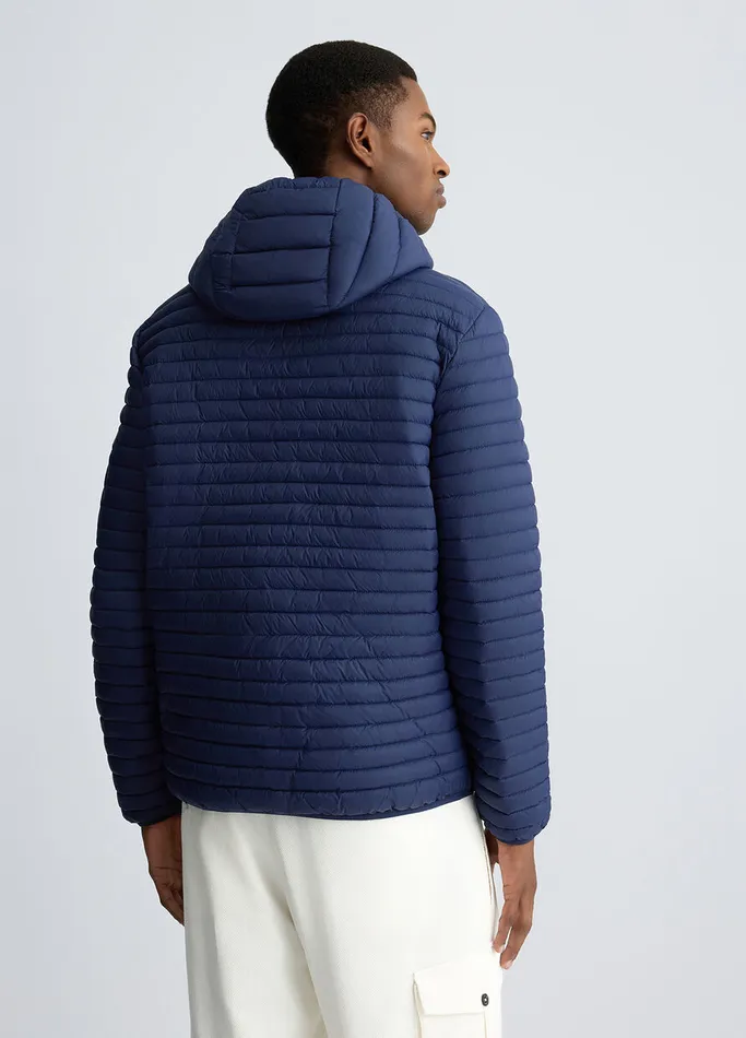 Men Liujo Outerwear Jacket With Detachable Hood Blue