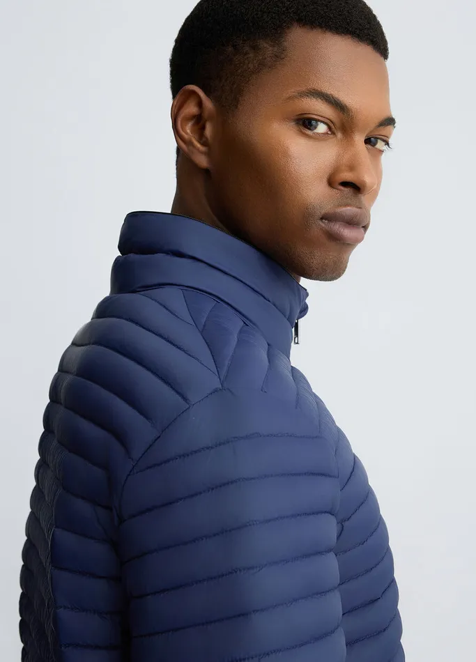 Men Liujo Outerwear Jacket With Detachable Hood Blue