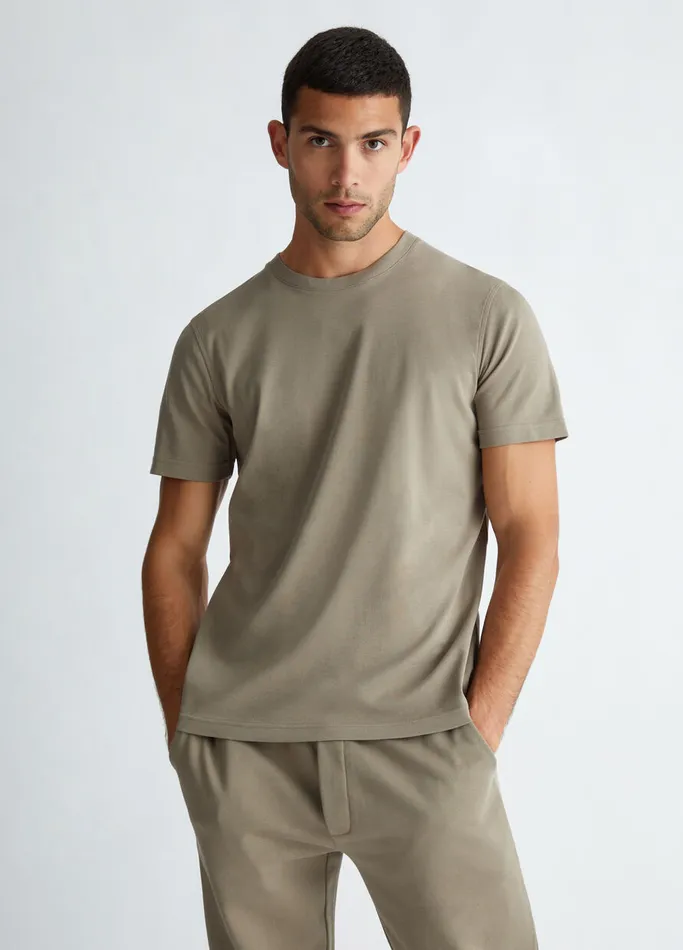 Men Liujo Polo Shirts and TShirts Regular Fit Brown TShirt Stone