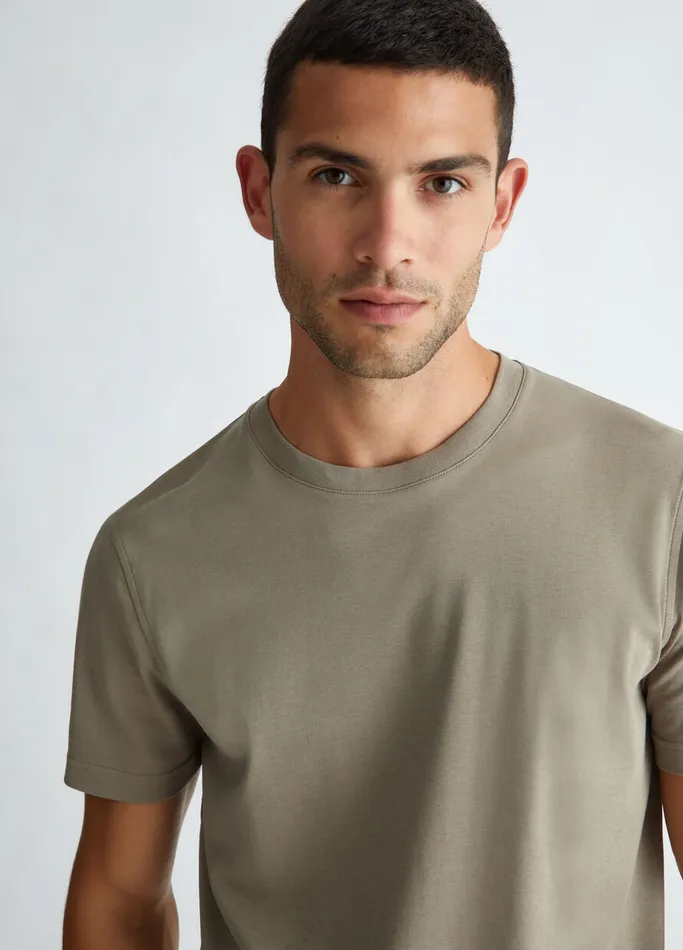 Men Liujo Polo Shirts and TShirts Regular Fit Brown TShirt Stone