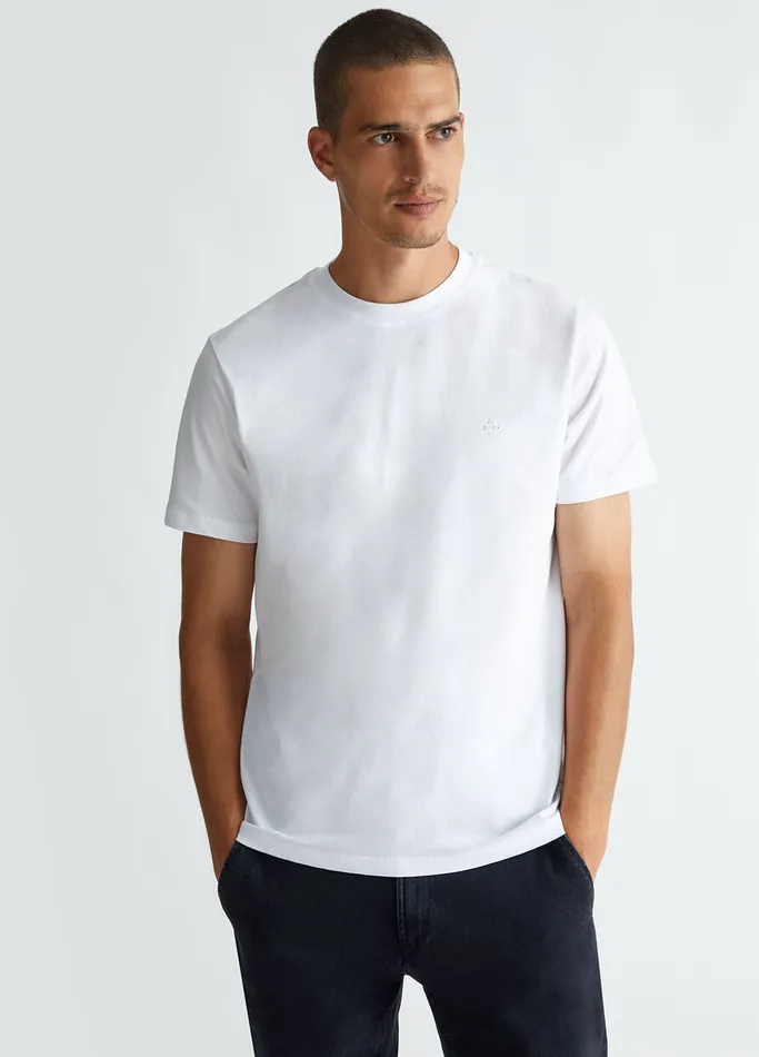 Men Liujo Polo Shirts and TShirts Regular Fit TShirt White
