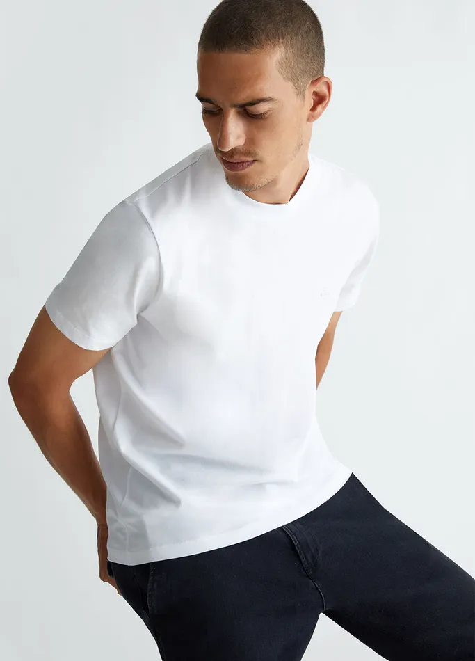 Men Liujo Polo Shirts and TShirts Regular Fit TShirt White