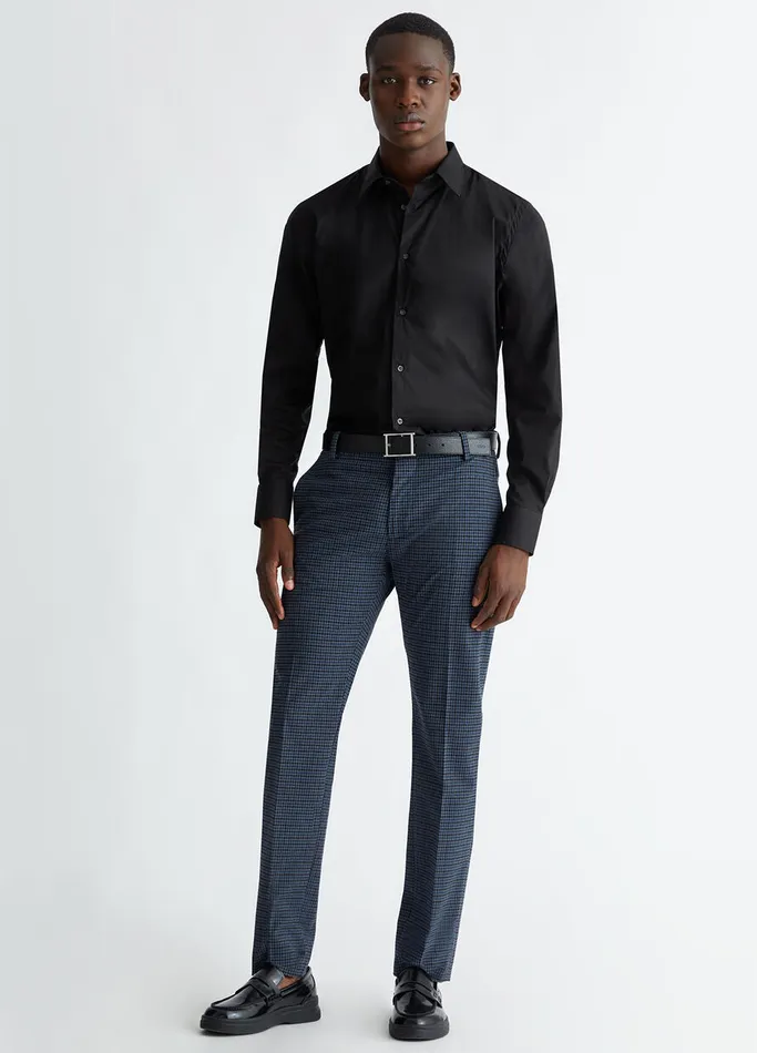 Men Liujo Shirts Black Poplin Shirt