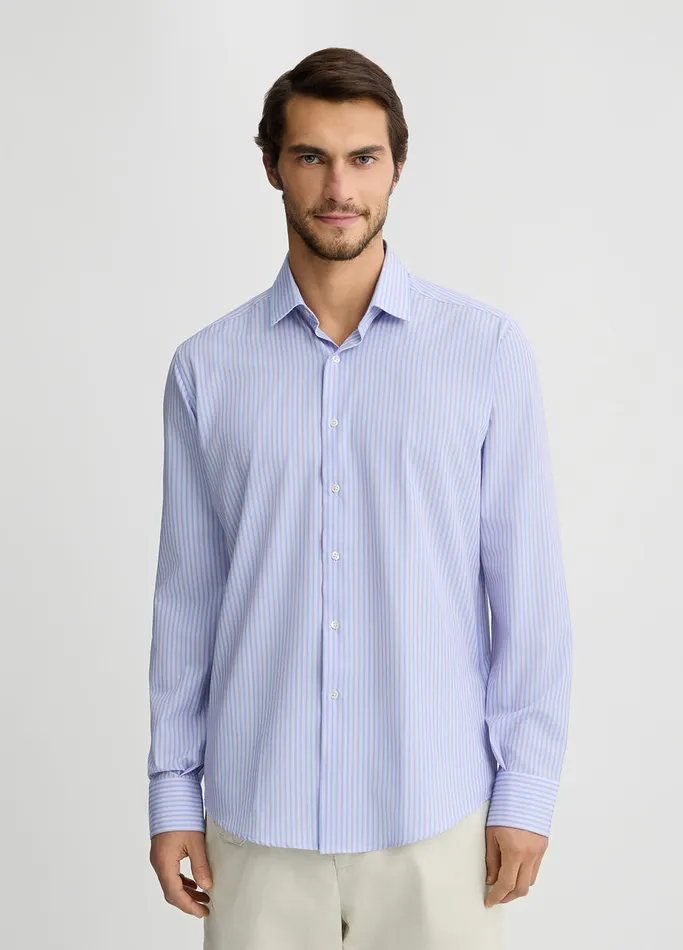 Men Liujo Shirts Striped Shirt Light Blue