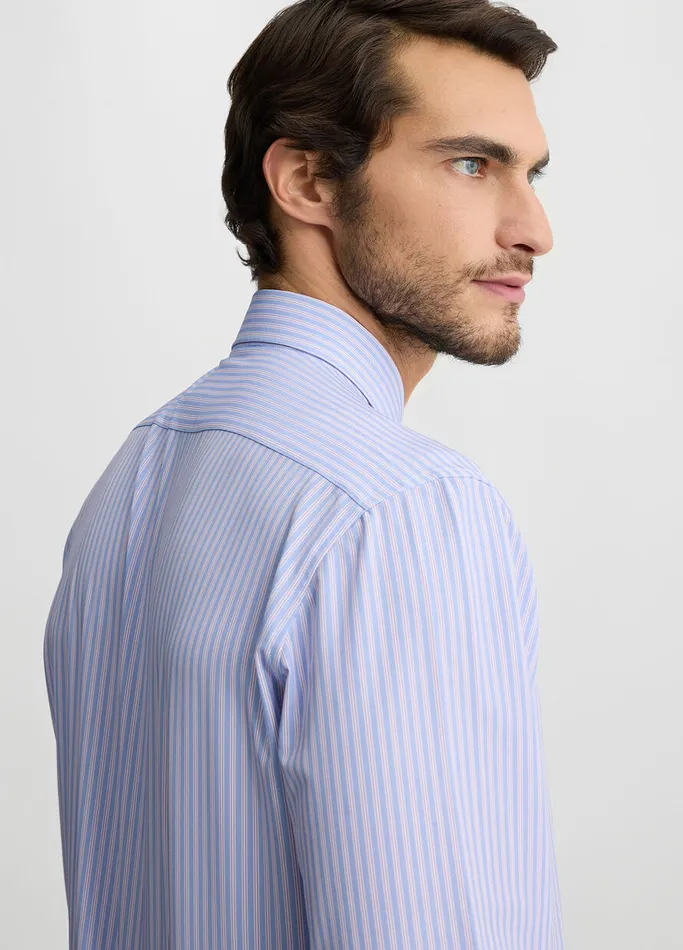 Men Liujo Shirts Striped Shirt Light Blue