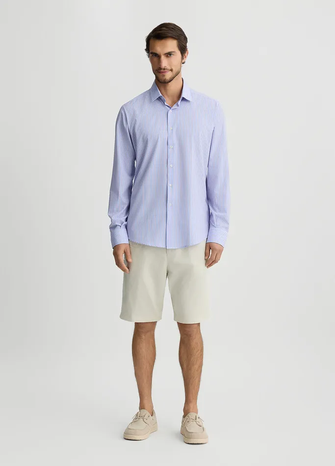 Men Liujo Shirts Striped Shirt Light Blue