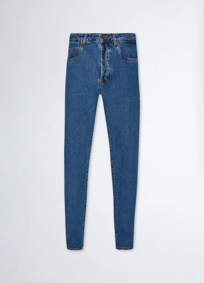 Men Liujo Straight Fit Jeans Blue Denim