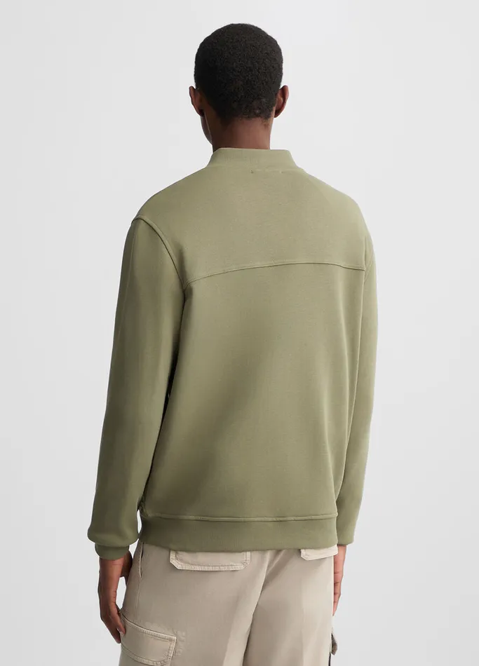 Men Liujo Sweaters Fleece Cardigan Olive Green