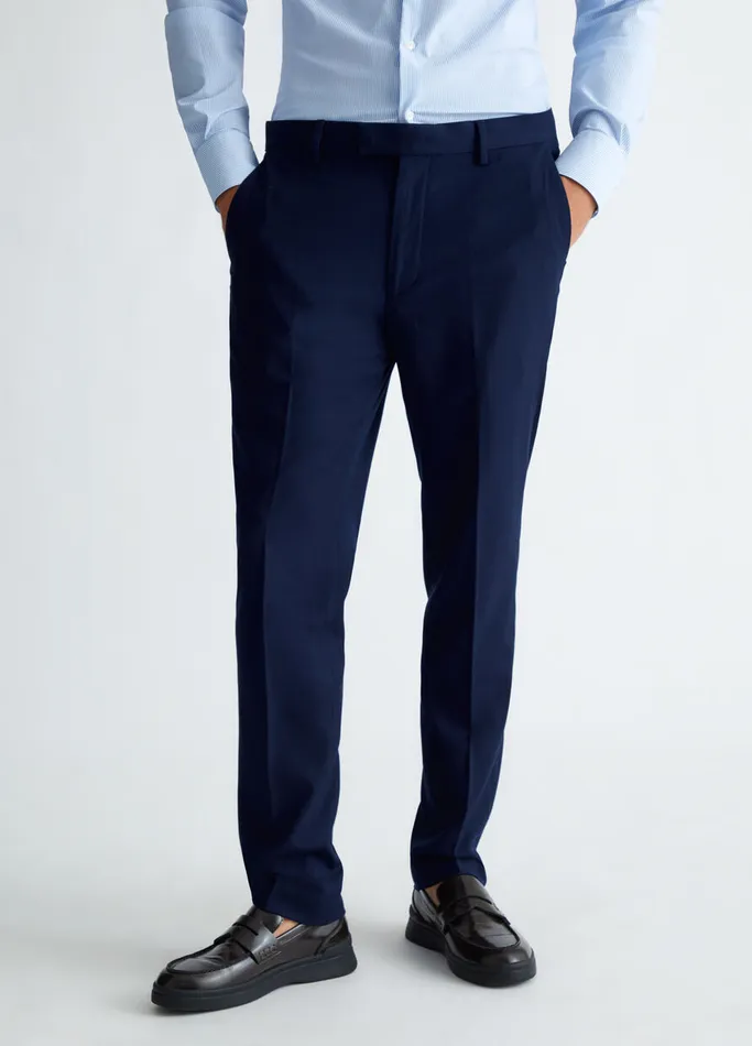 Men Liujo Trousers Smart Trousers Dark Blue
