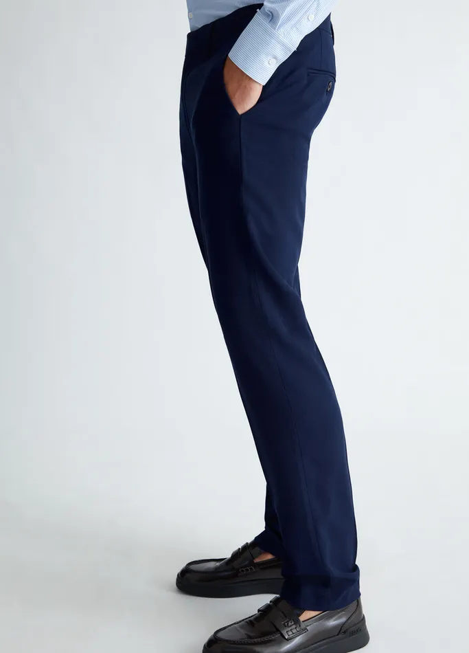 Men Liujo Trousers Smart Trousers Dark Blue
