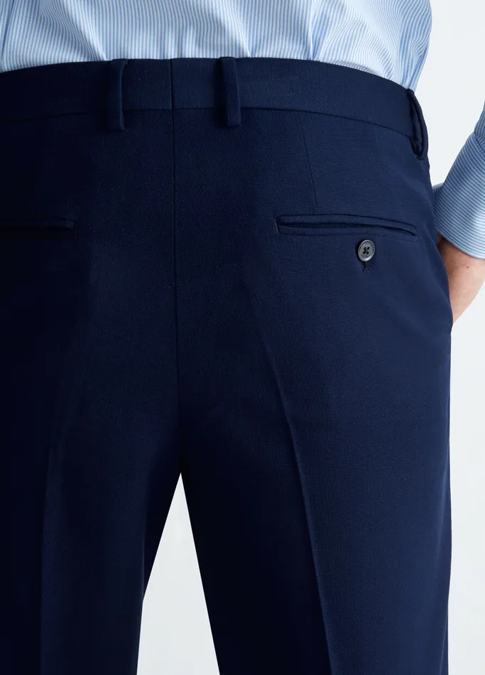 Men Liujo Trousers Smart Trousers Dark Blue