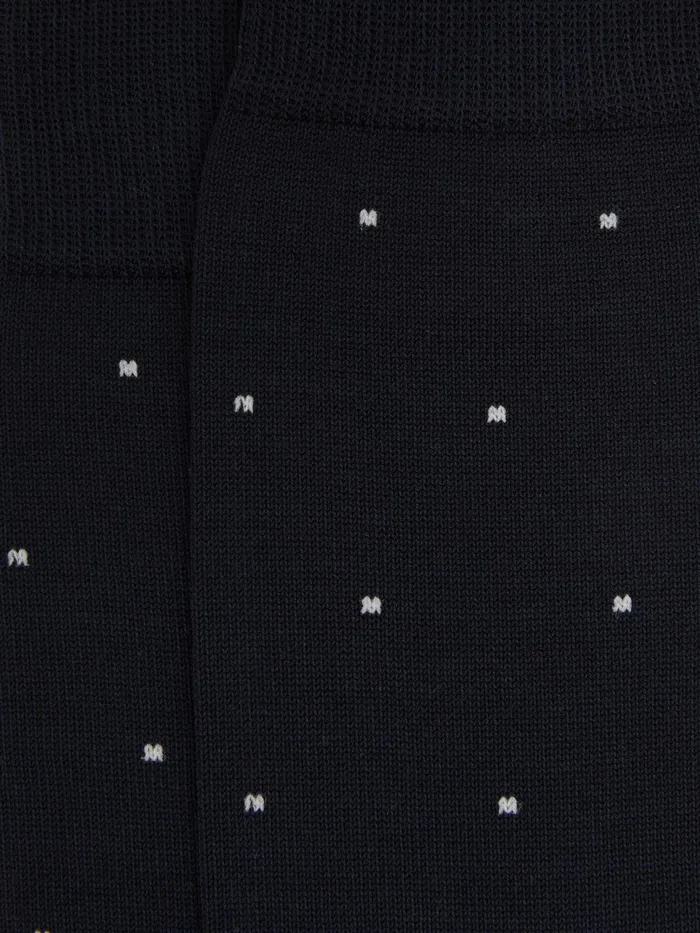 Men Mario Spot Polka Dot Socks Navy Reiss Socks and Underwear