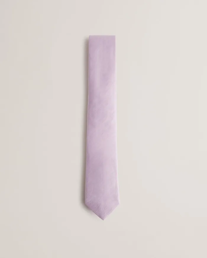 Men MEADS 8211 Silk Linen Blend Tie Lilac Ted Baker Ties and Bowties