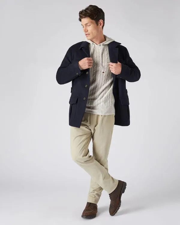 Men Men039s Woven Cashmere JacketIn Navy Blue Navy Blue NPeal Coats and Jackets