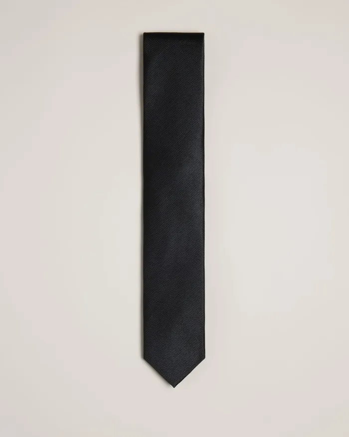 Men MOOREZ 8211 Ottoman Silk Tie Black Ted Baker Ties and Bowties Men MOOREZ 8211 Ottoman Silk Tie Black Ted Baker Ties and Bowties