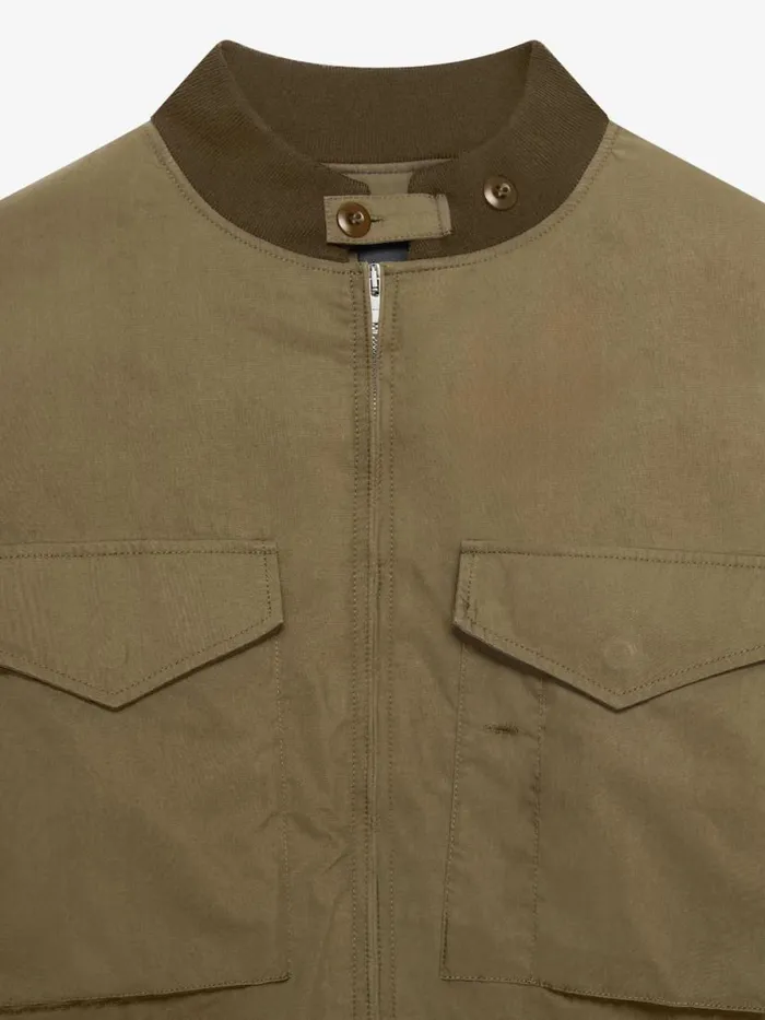 Men Outerwear and Blousons Givenchy Cropped Bomber Jacket In Cotton Olive Green