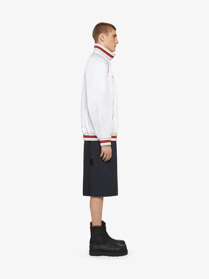 Men Outerwear and Blousons Givenchy GIVENCHY 1952 Shiny Bomber Jacket White