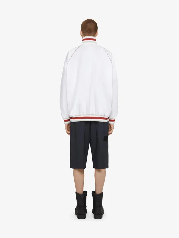 Men Outerwear and Blousons Givenchy GIVENCHY 1952 Shiny Bomber Jacket White