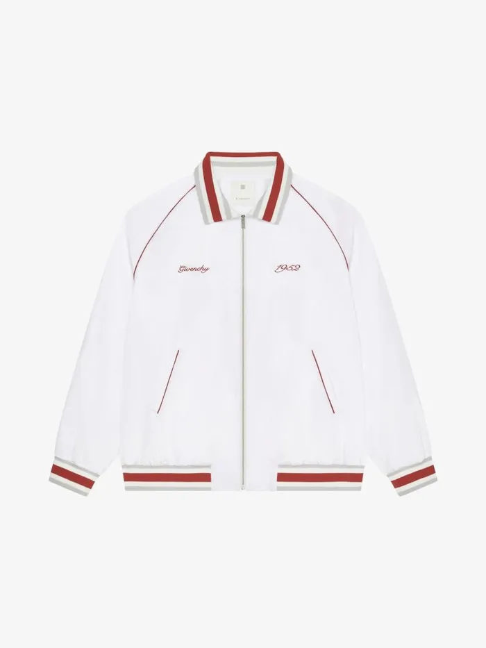 Men Outerwear and Blousons Givenchy GIVENCHY 1952 Shiny Bomber Jacket White