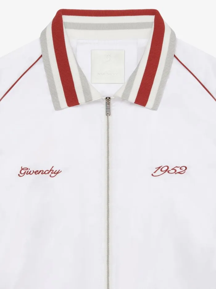Men Outerwear and Blousons Givenchy GIVENCHY 1952 Shiny Bomber Jacket White