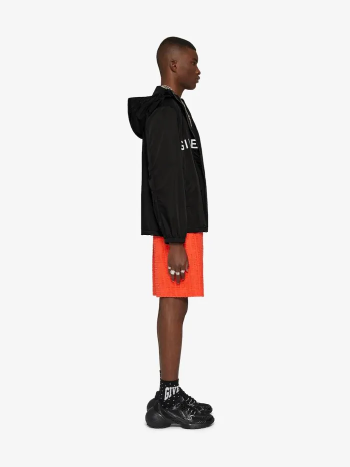 Men Outerwear and Blousons Givenchy GIVENCHY Windbreaker In Technical Fabric Black