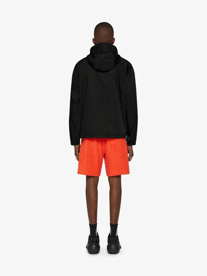 Men Outerwear and Blousons Givenchy GIVENCHY Windbreaker In Technical Fabric Black