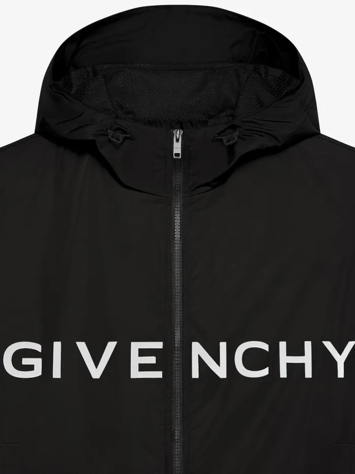 Men Outerwear and Blousons Givenchy GIVENCHY Windbreaker In Technical Fabric Black