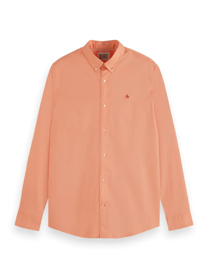 Men Oxford Solid Coral Reef Scotch and Soda Shirts