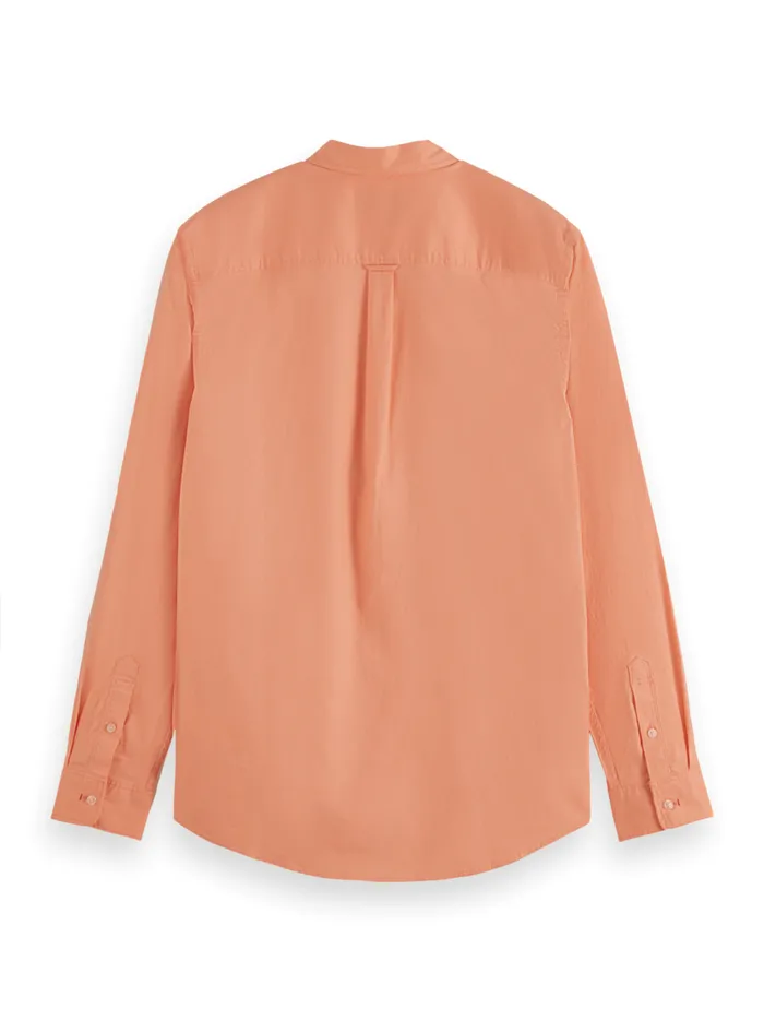 Men Oxford Solid Coral Reef Scotch and Soda Shirts