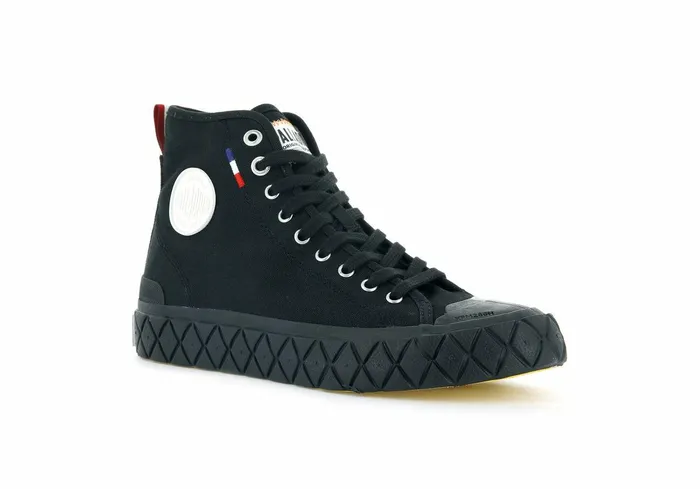 Men Palladium Boots Palla Ace Canvas Mid Blackblack