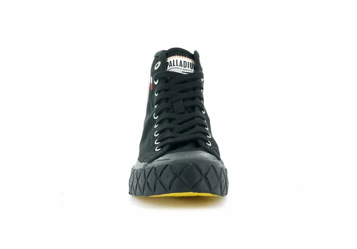 Men Palladium Boots Palla Ace Canvas Mid Blackblack