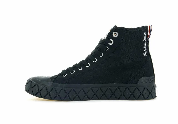 Men Palladium Boots Palla Ace Canvas Mid Blackblack