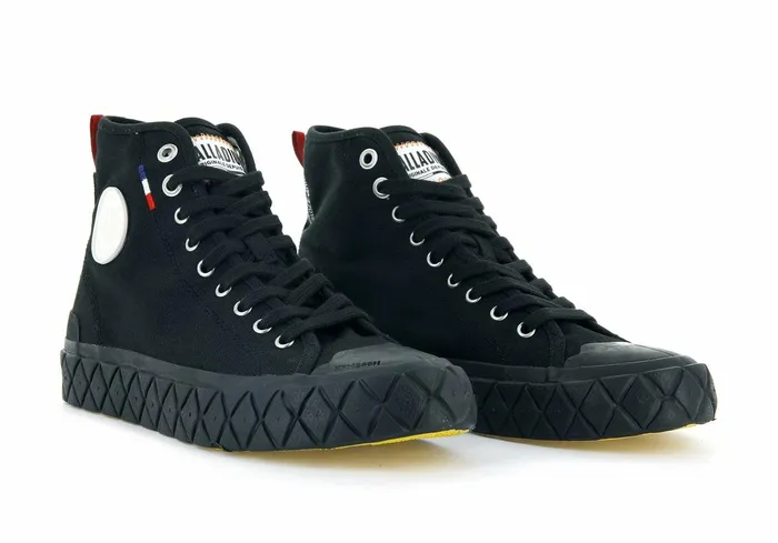 Men Palladium Boots Palla Ace Canvas Mid Blackblack
