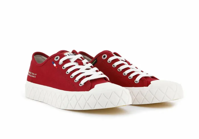Men Palladium Sneakers Palla Ace Canvas Red Salsa