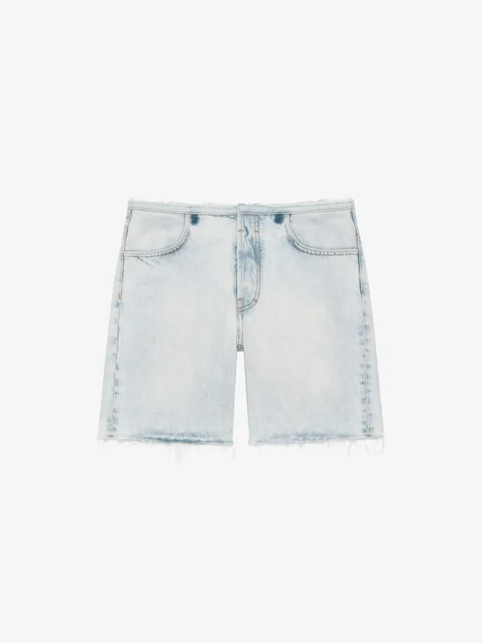 Men Pants and Shorts Givenchy Bermuda Shorts In Denim Pale Blue