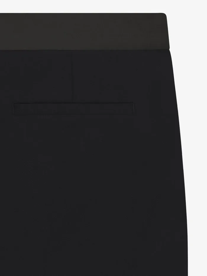 Men Pants and Shorts Givenchy Pants In Wool And Mohair With Satin Belt Black