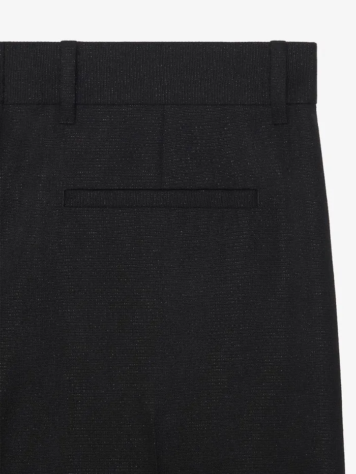 Men Pants and Shorts Givenchy Tailored Pants In Wool And Lurex With Rhinestones Black