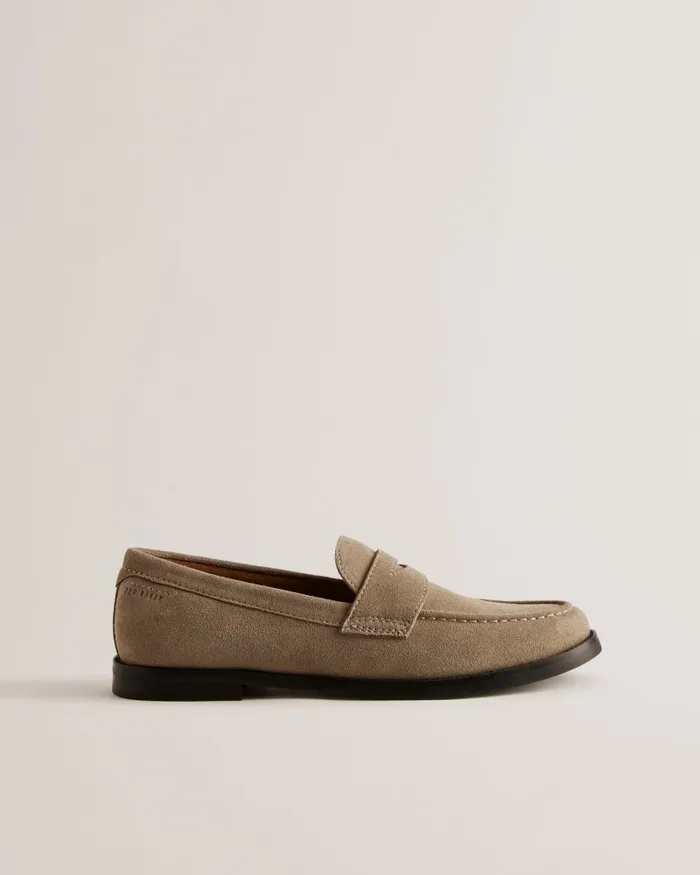 Men PARLIAM 8211 Textured Leather Saddle Loafers Khaki Ted Baker Loafers Men PARLIAM 8211 Textured Leather Saddle Loafers Khaki Ted Baker Loafers