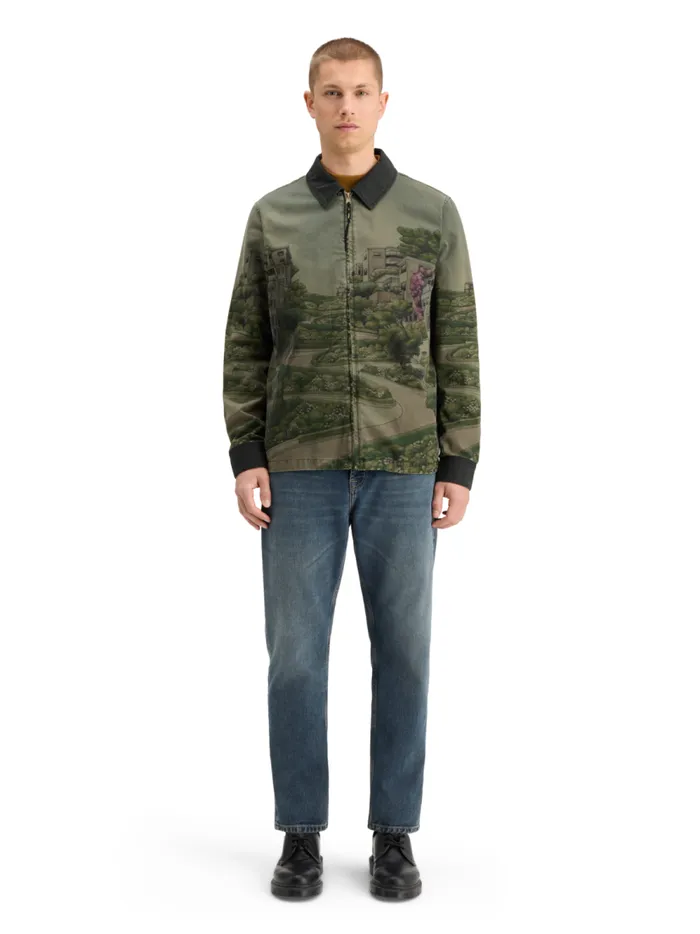 Men PHOTOPRINTED TWILL COACH JACKET Lombard Street Scenery Scotch and Soda Jackets and Coats