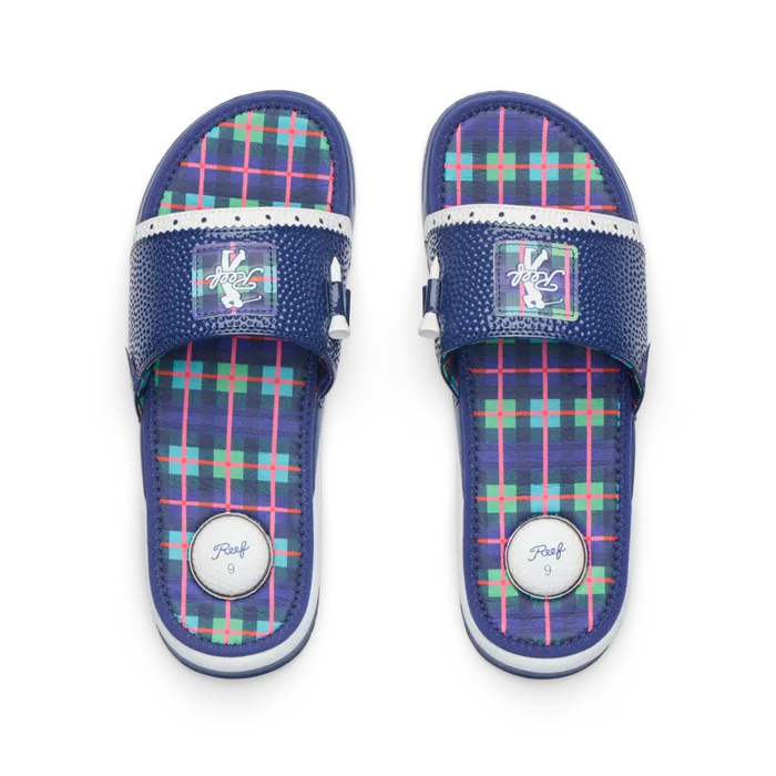 Men Reef Sandals Mulligan Slide Scottish Waters Men Reef Sandals Mulligan Slide Scottish Waters